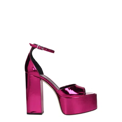 Paris Texas Sandals Tatiana Womens Leather Fuxia In Pink