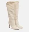 Paris Texas Gaia 85 Suede Knee-high Boots In White