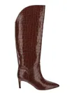 Paris Texas 100mm Crocodile-embossed Boots In Brown