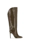 Paris Texas 100mm Crocodile-embossed Boots In Brown