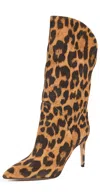 Paris Texas Gaia Mid Calf Boots 85 Natural Leopard In Natural Leopard