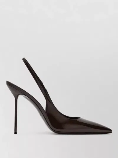 Paris Texas Lidia Patent Leather Slingback Pumps With High Heel In Burgundy