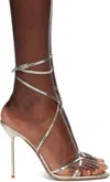 Paris Texas Gold Liz Lace Up Heeled Sandals In Gold