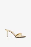 Paris Texas Gold Mirrored Leather Mule In Gold
