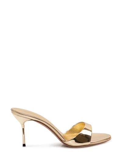 Paris Texas Golden Slip-on Heels In Brown