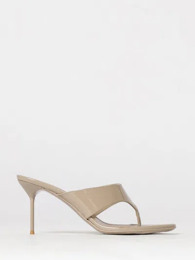 Paris Texas Heeled Sandal Woman Color Grey In Brown