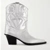 Paris Texas Gray Leather Boot In Gray