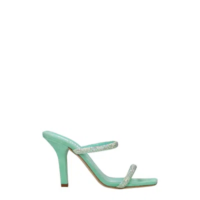 Paris Texas Green Leather Sandal