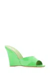 Paris Texas Wanda Wedge Mules In Kiwi