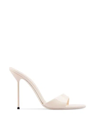 Paris Texas Heeled Mules In Neutral