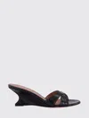 Paris Texas Nina Python-print Leather Wedge Mule Sandals In Black