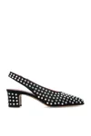 Paris Texas 50mm Lavinia Slingback Pumps In Black-crystal