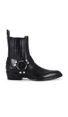 Paris Texas Helena Shiny Vintage Leather Ankle Boots In Black