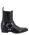 Paris Texas Helena Shiny Vintage Leather Ankle Boots In Black