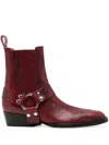 Paris Texas Helena Leather Ankle Boots In Rot