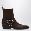 Paris Texas Helena Leather Ankle Boot In Brown