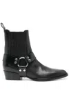 Paris Texas Leather Helena Western Booties 4cm In Multi