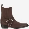 Paris Texas Helena Leather Ankle Boot In Mocha