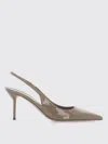 Paris Texas Pointed Arrow Toe Slingback In Glossy Patent Finish In Green
