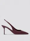Paris Texas Pointed Toe Patent Slingback Heels With 70 Mm Stiletto In Burgundy