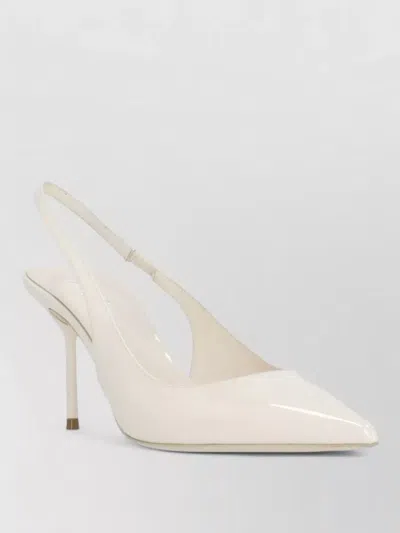 Paris Texas High Heel Slingback Patent Leather Pumps In Neutral
