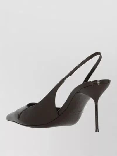 Paris Texas High Heel Slingback Pointed Toe Pumps In Brown