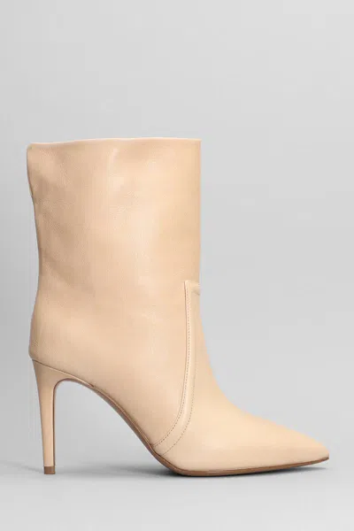 Paris Texas High Heels Ankle Boots In Beige