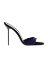 Paris Texas High Stiletto Heel Mules In Black