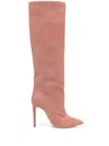 Paris Texas 102mm Crystal-embellished Suede Boots In Pink
