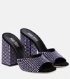 Paris Texas Holly Anja Embellished Suede Mules In Violet Onyx
