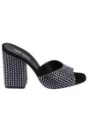 Paris Texas Leather Mules In Black