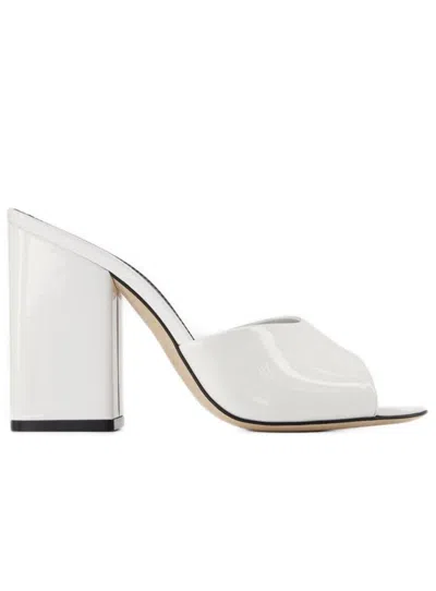 PARIS TEXAS HOLLY ANJA MULES - WHITE - LEATHER