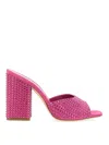 Paris Texas Holly Anja Embellished Suede Mules In Multicolour