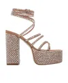 Paris Texas Holly Evita 130mm Platform Sandals In Brown