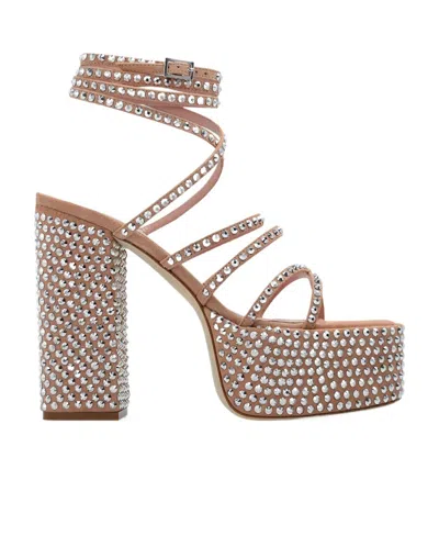 Paris Texas Holly Evita 130mm Platform Sandals In Brown