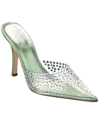 Paris Texas Holly Huda Vinyl & Leather Pump In Green