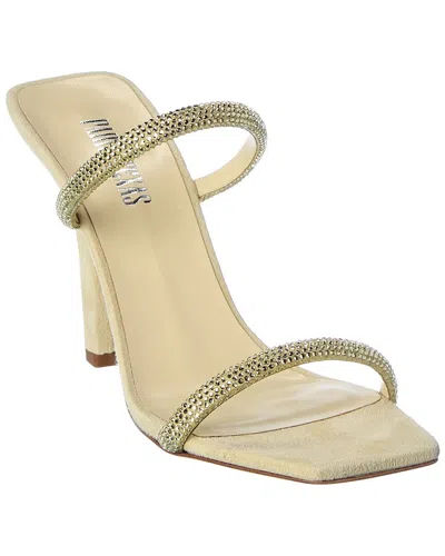 Paris Texas Holly Linda Mule Suede Sandals With Rhinestones - Atterley In Beige