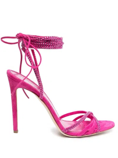 Paris Texas Holly Nicole Lace Up Sandal In Pink