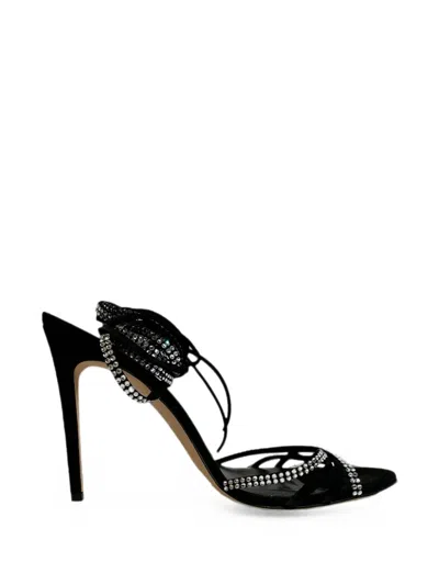 Pre-owned Paris Texas Holly Nicole Strappy Sandals In Black