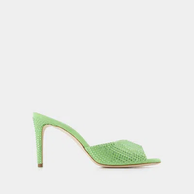 Paris Texas Holly Stiletto 85 Mules  - Peridot In Green