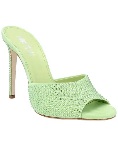 Paris Texas Holly Stiletto Leather Mule In Green