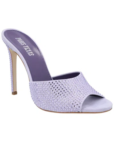 Paris Texas Holly Stiletto Leather Mule In Purple