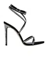 Paris Texas Holly Zoe Embellished Ankle Strapped Sandals In Black