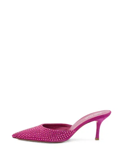 Pre-owned Paris Texas Hollywood Crystal-embellished Mules In Pink