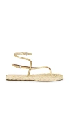 Paris Texas Lace-up Sandals In Natural Raffia And Gold Metallic Python-print Leather In Metallic Gold,neutral