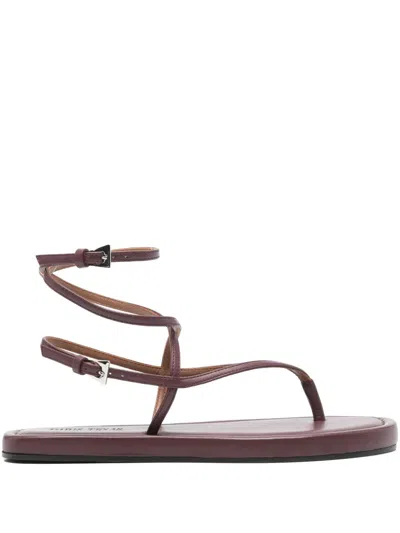 Paris Texas Hydra Strappy Flat Sandals In Red