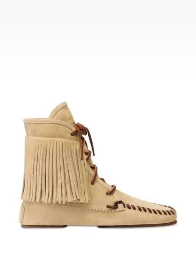Paris Texas Indiana Fringe-trimmed Ankle Boots In Multi