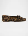 Paris Texas Leopard Print Suede Loafers In Natural Leopard