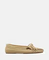 Paris Texas Indiana Suede Fringe Mocassin Loafers In Beige