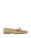 Paris Texas Indiana Suede Fringe Mocassin Loafers In Neutrals